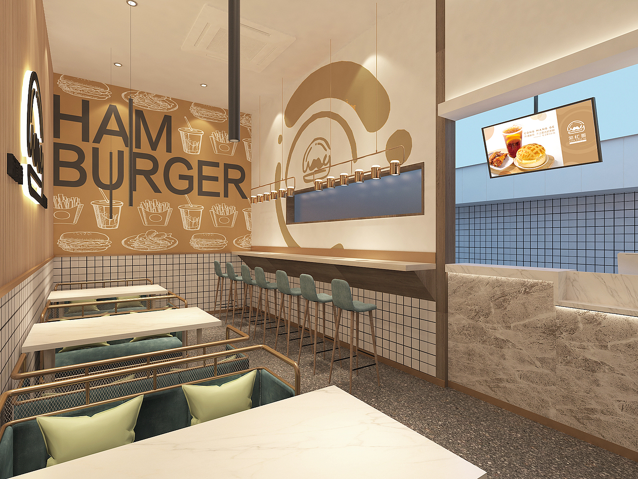 匆忙哥 猪扒包 空间设计 / 鼎顺餐饮品牌全案设计（图ZMTg1MjQ1Mjcy） - 家装设计 - 站酷设计师墨硕餐饮品牌设计原创素材 - 站酷ZCOOL