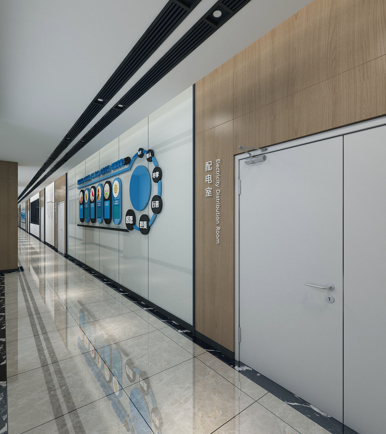 办公走廊方案二（图ZMTYyMzMwMTAw） - 家装设计 - 站酷设计师胡三条原创素材 - 站酷ZCOOL