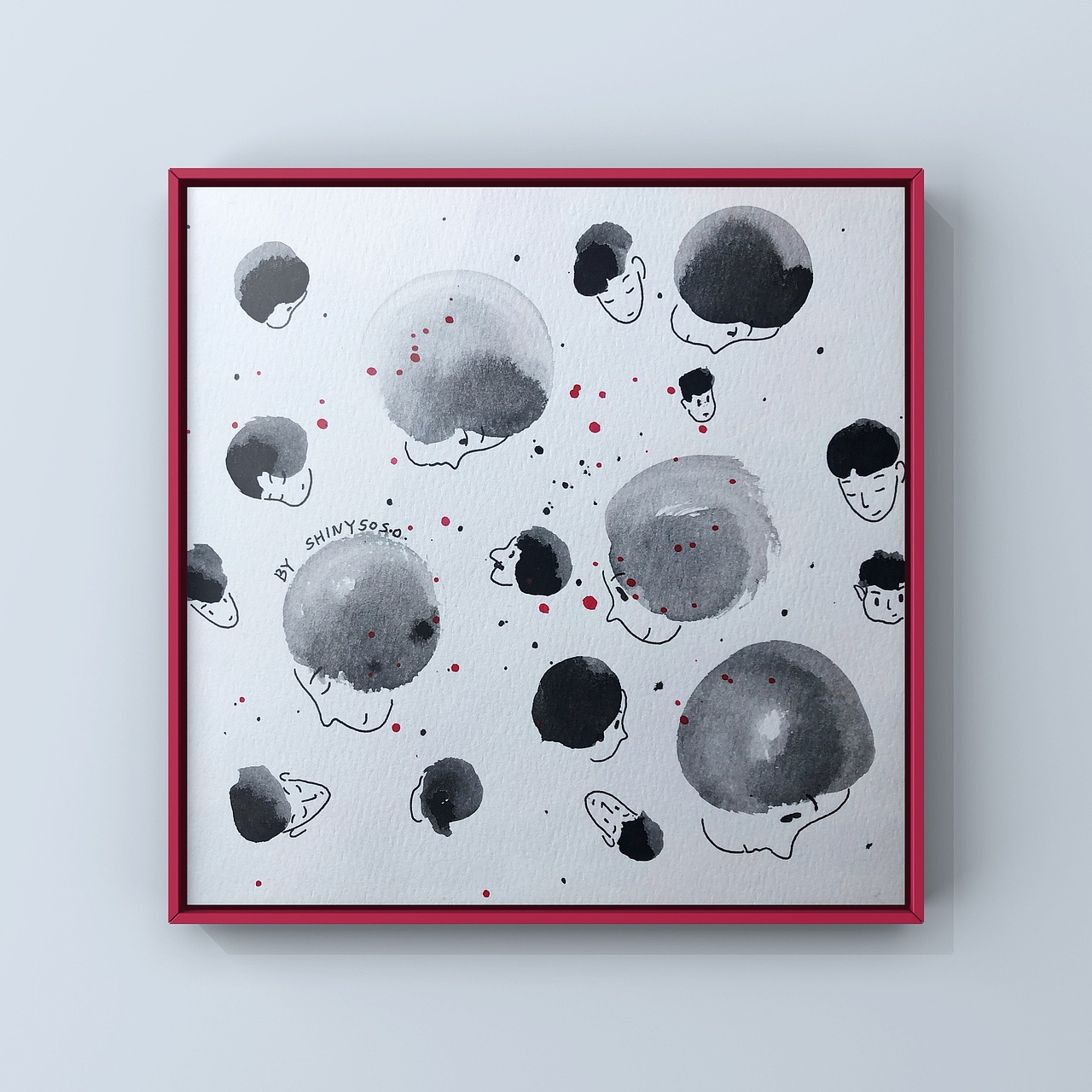 水彩小怪物(装饰画)