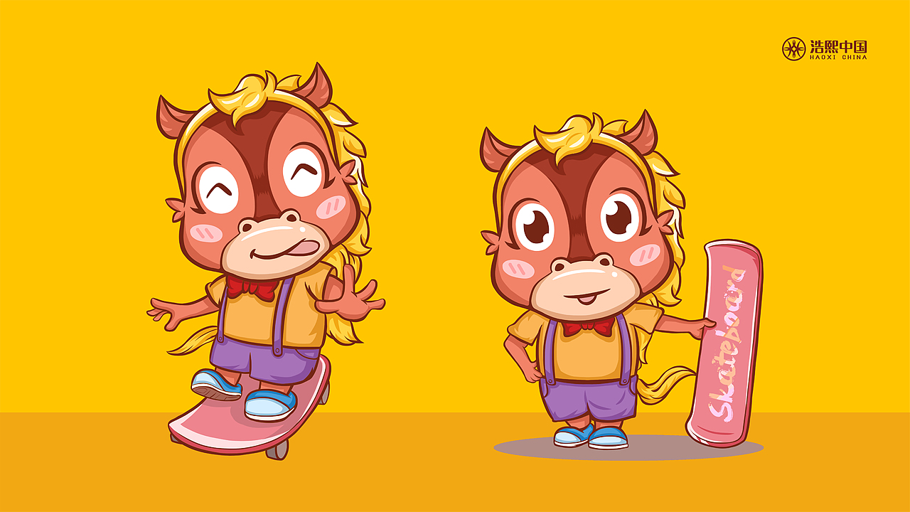 浩熙中國卡通IP形象-千里馬（圖ZMjMxODEzNTY4） - IP形象 - 站酷設計師丨MARXIN丨原創(chuàng)素材 - 站酷ZCOOL