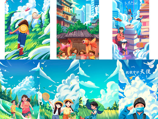 夏日手绘插画练习