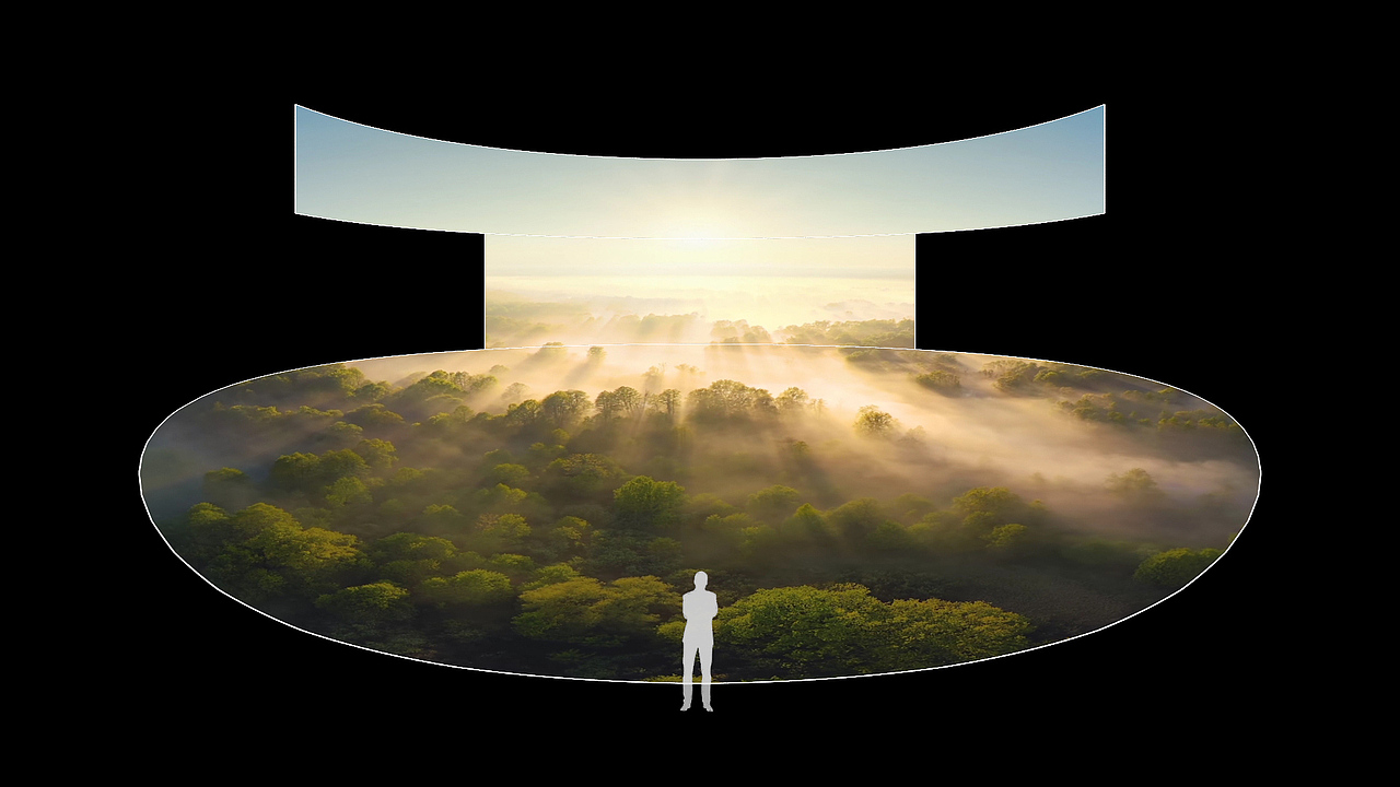 异形幕案例 三折幕四折幕L幕弧幕沙盘cave空间沉浸式展