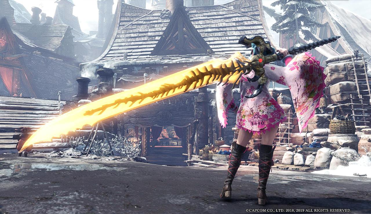 神兵玄奇虎魄太刀c4d建模mhw怪物猎人世界mod