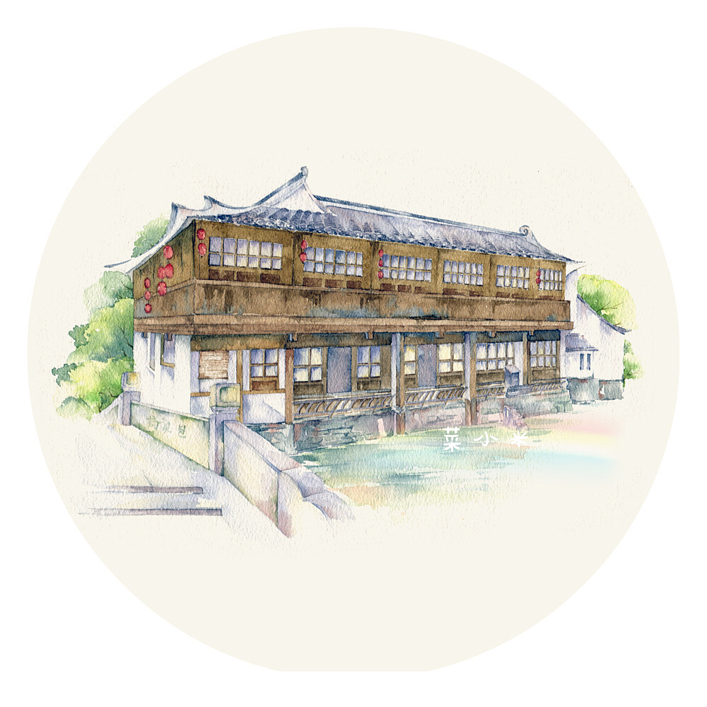 新场古镇水乡(水彩插画明信片已出版)