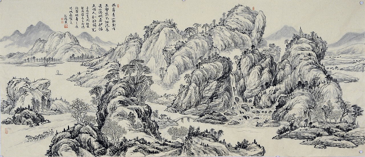 老师张胜英山水画（图ZMTM4MzYxNTU2） - 绘画 - 站酷设计师阻尼原创素材 - 站酷ZCOOL