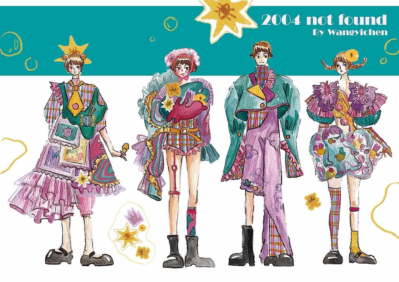 #2020青春答卷#《2004 Not Found》服装设计（图ZMjA3MDcyODA0） - 其他服装 - 站酷设计师江汉大学设计学院服装设计原创素材 - 站酷ZCOOL