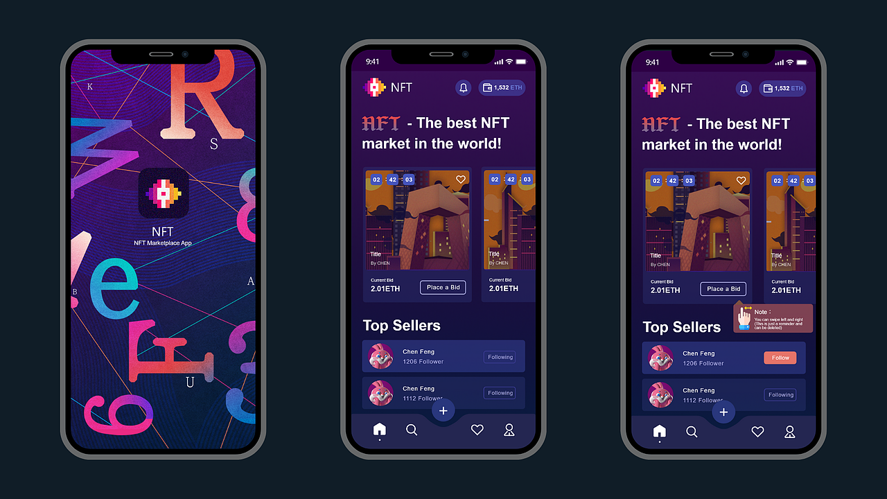 NFTs（图ZMjc2NDIyMjgw） - APP界面 - 站酷设计师奔儿喽晨原创素材 - 站酷ZCOOL