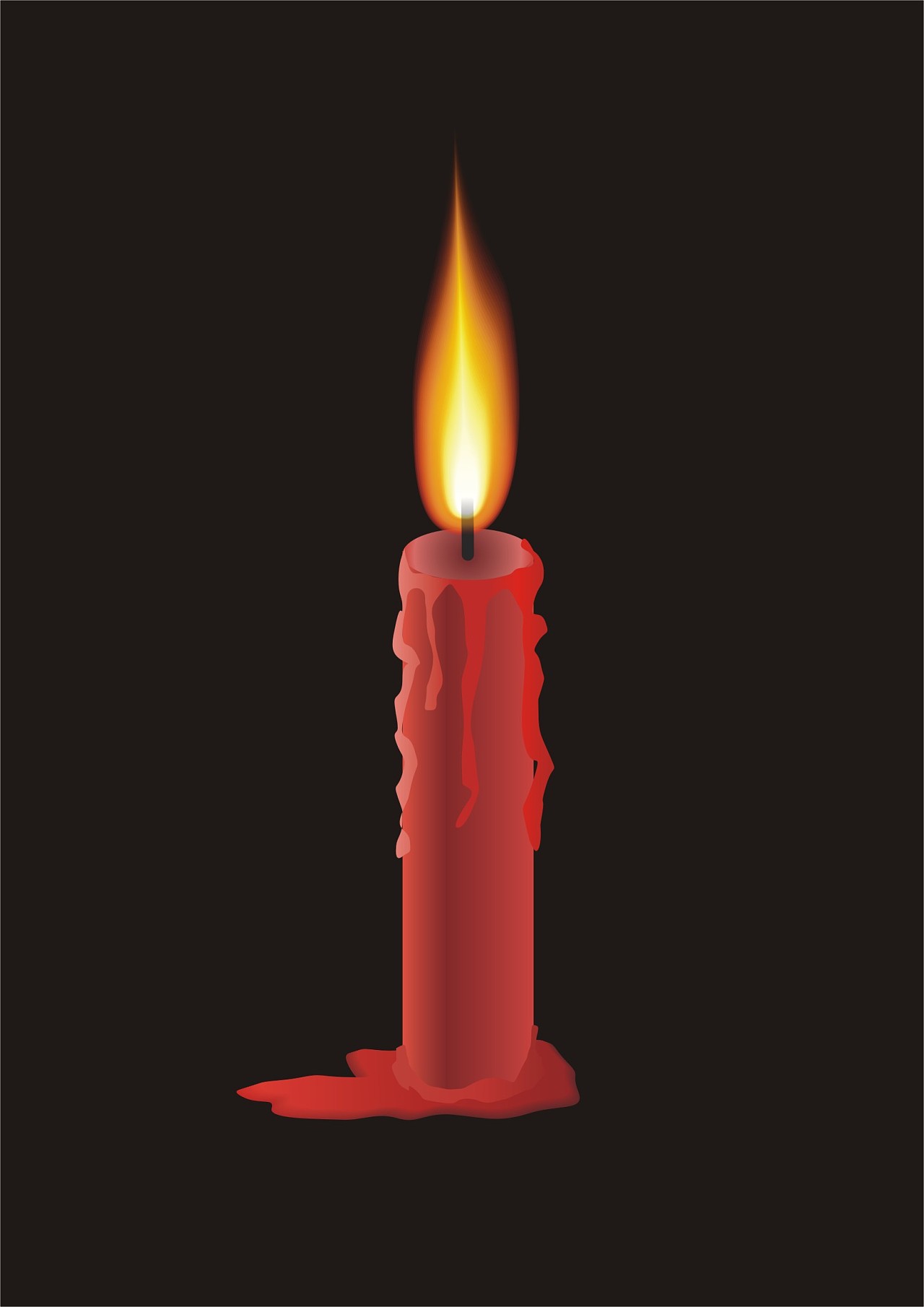 简笔画蜡烛的画法教程 红蜡烛的绘画分解步骤 肉丁儿童网