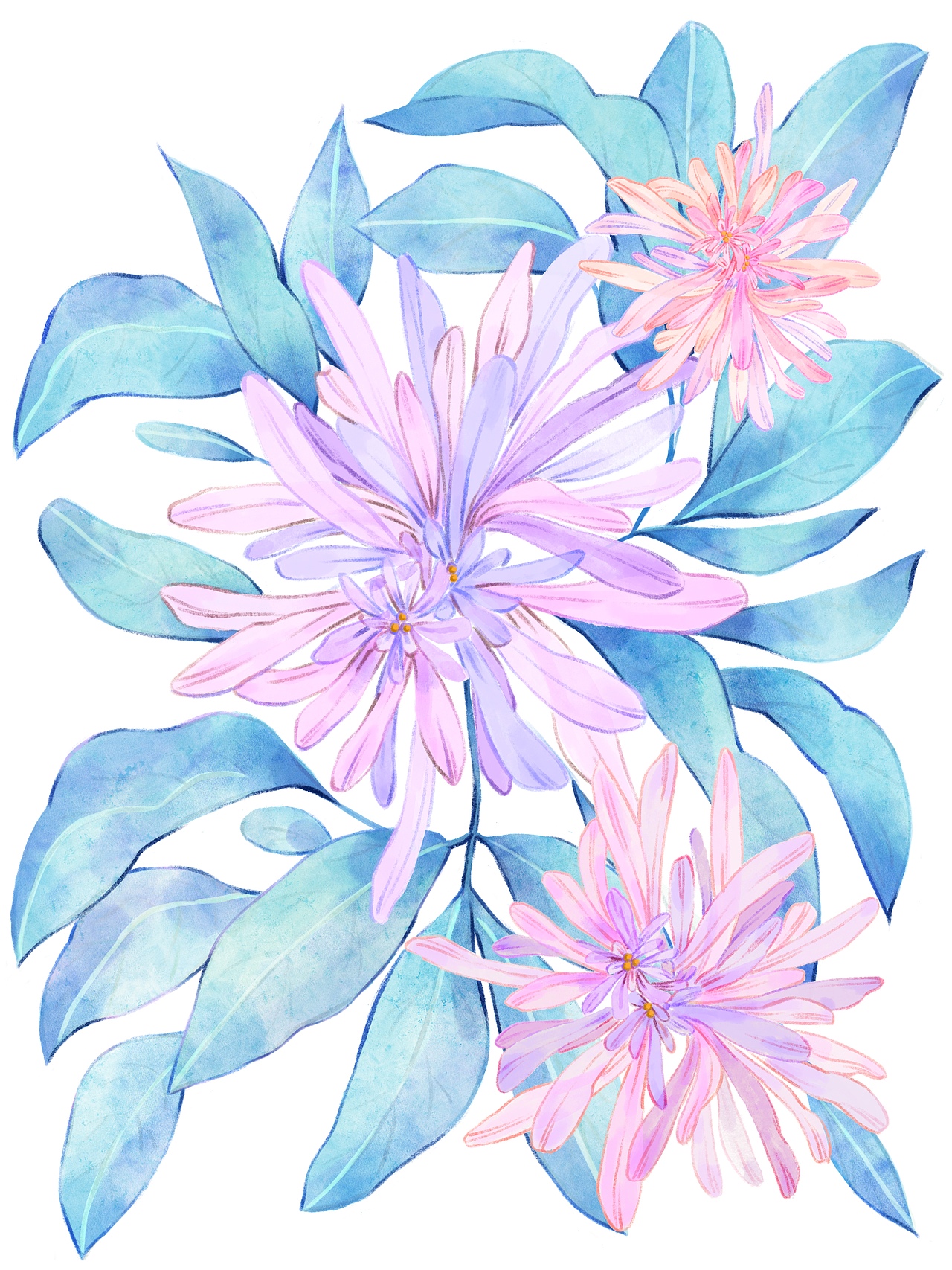#my CLARINS 寻找天然肌# 含苞盛放（图ZMjkyOTU5MTIw） - 商业插画 - 站酷设计师Flankie原创素材 - 站酷ZCOOL