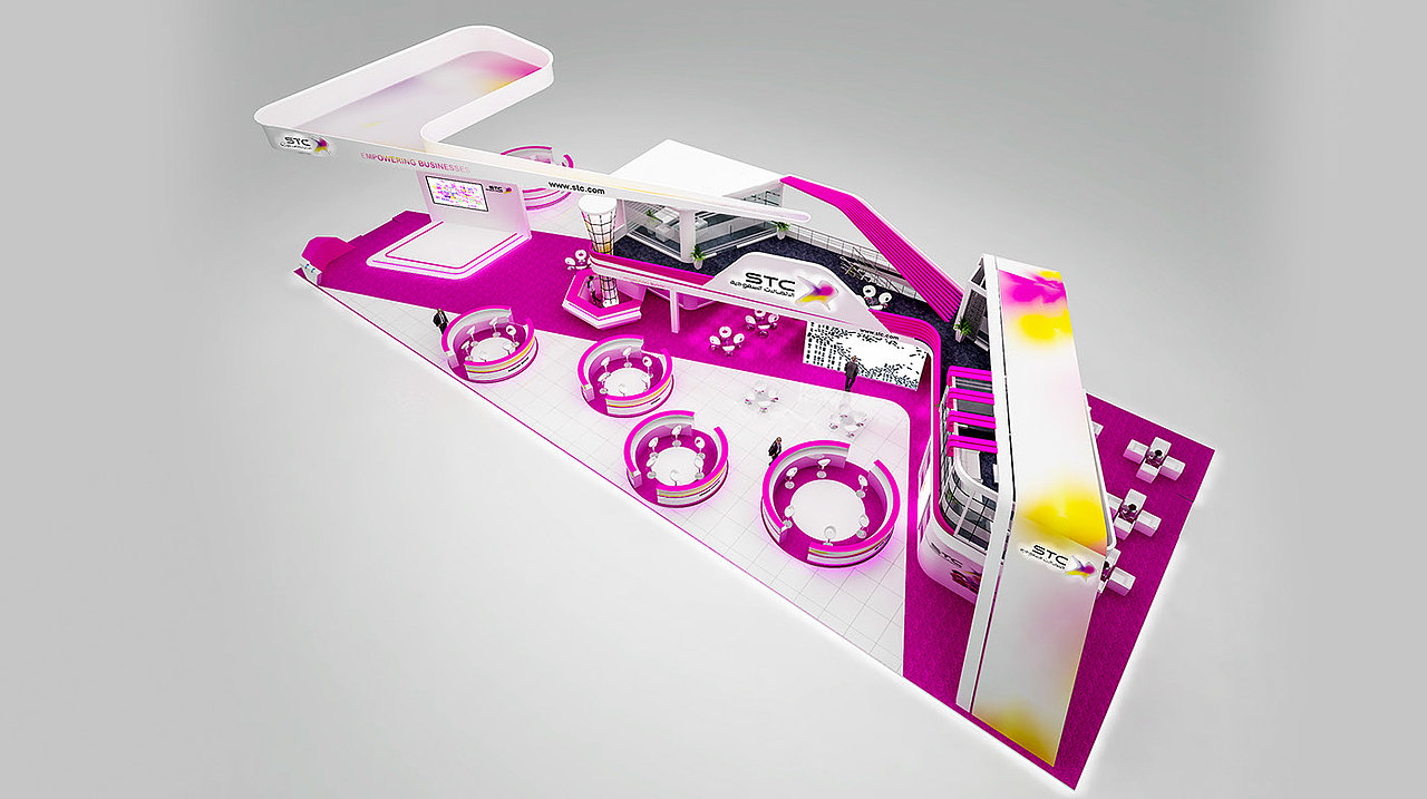 展会展位3d效果图设计