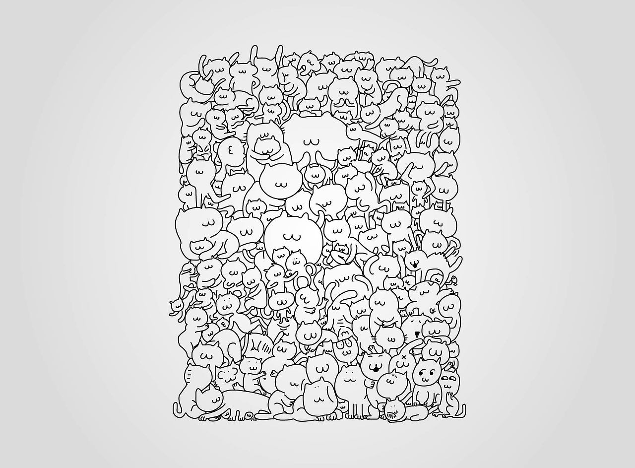 画了一群喵