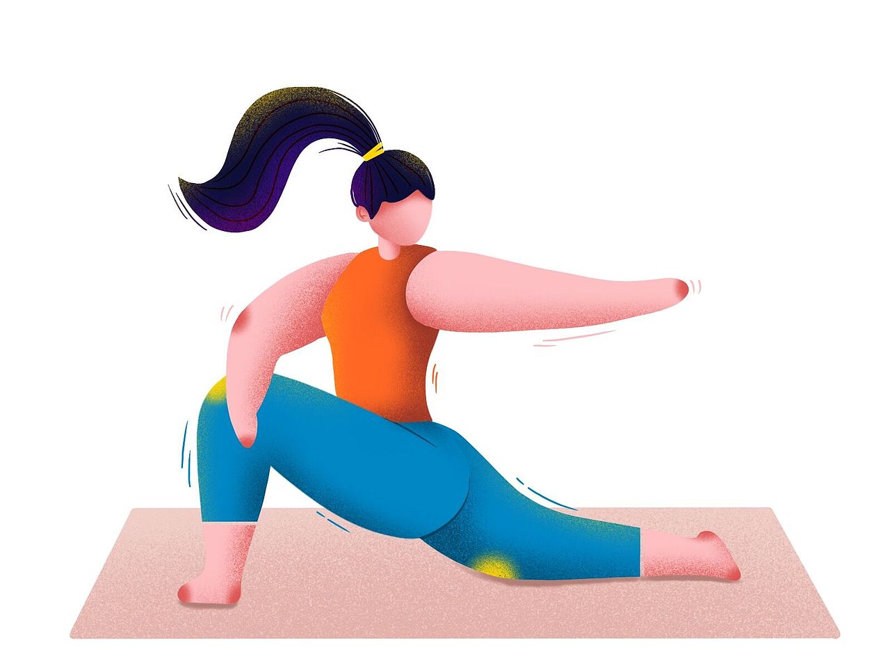 板绘人物插画练习-瑜伽篇（图ZMTgyOTc1NjE2） - 创作习作 - 站酷设计师雨路zz原创素材 - 站酷ZCOOL