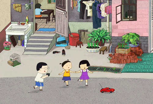 动态插画——小时候（图ZMTQ3MTM1NzIw） - 创作习作 - 站酷设计师CaoLeiii原创素材 - 站酷ZCOOL