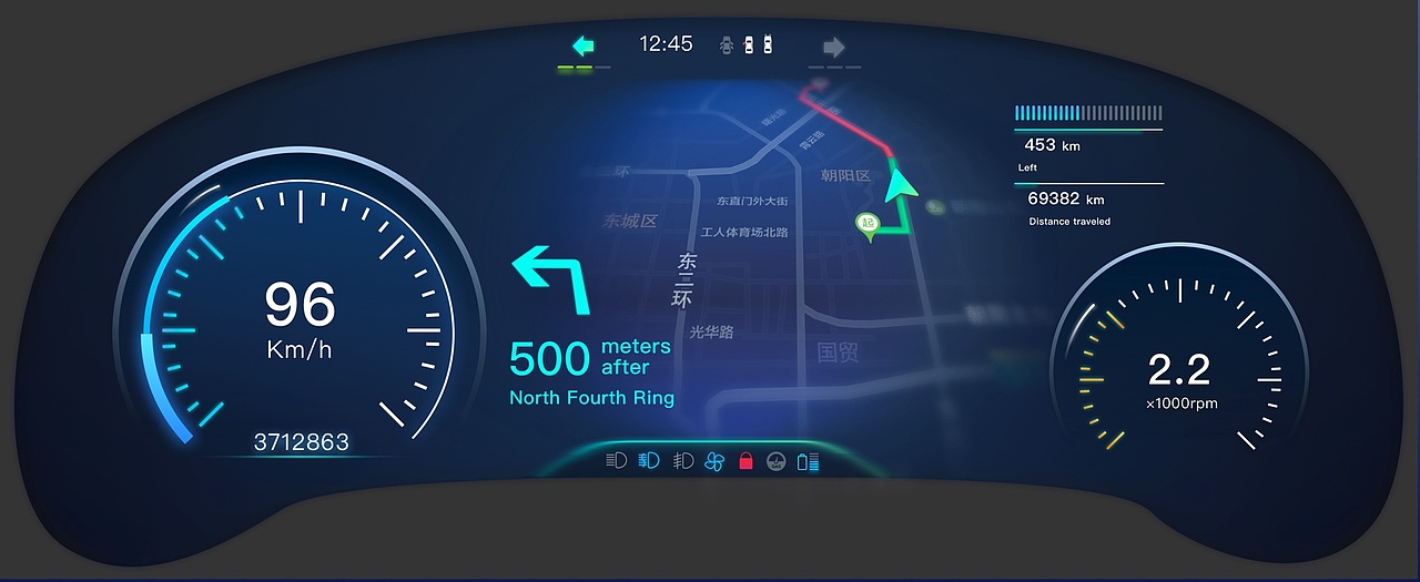 百度地图-汽车中控&仪表盘概念设计