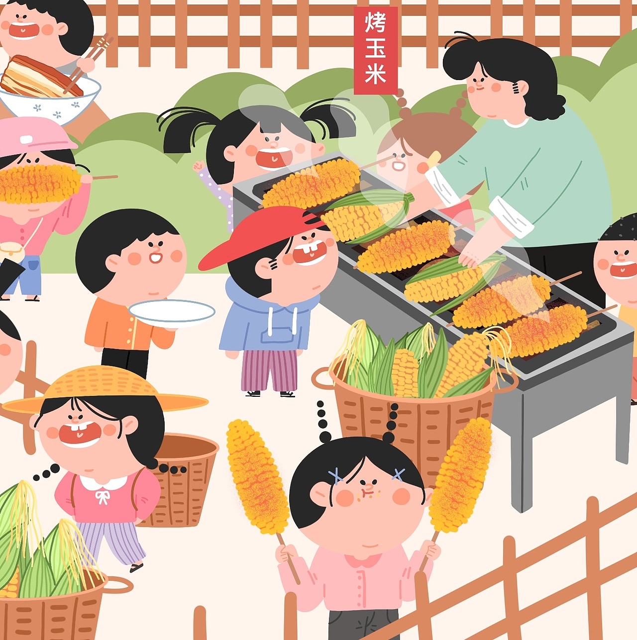 -二十四节气儿童版系列——立秋（图ZMzUxMTQ5NDI4） - 儿童插画 - 站酷设计师秧琪yoki原创素材 - 站酷ZCOOL