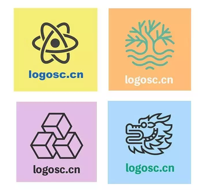 纯文字logo文字 标志型logo带几何图形的logo以下常见几何图形结合