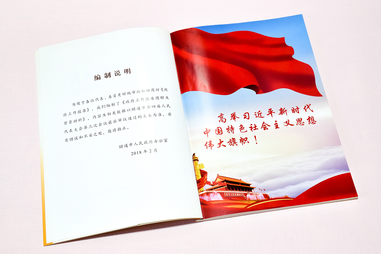 昭通市政府工作报告图解及背景材料（2018）（图ZMjU3MDE1OTY4） - 书籍/画册 - 站酷设计师木子LeeHW原创素材 - 站酷ZCOOL