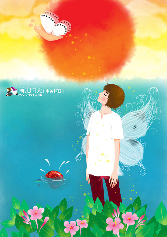 画儿晴天插画作品《悠悠花巫》