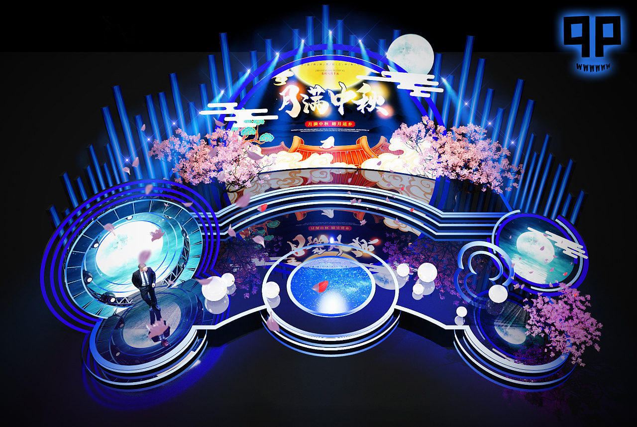 qp中秋晚会舞美|空间|舞台美术|哈尔滨邱鹏 - 原创作品 - 站酷 (zcool
