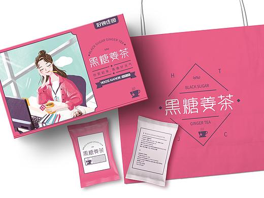 黑糖姜茶 茶包装 食品  饮料  花茶包装