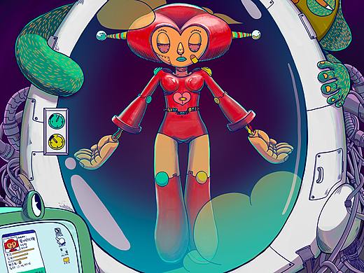 插畫作品-愛的初代機（個人主頁-ZMzk4OTg1MjQ=） - 創(chuàng)作習(xí)作 - 站酷設(shè)計師Pen吖原創(chuàng)素材 - 站酷ZCOOL