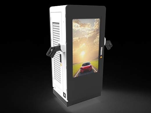 120kw立式智能直流充电桩 效果图设计