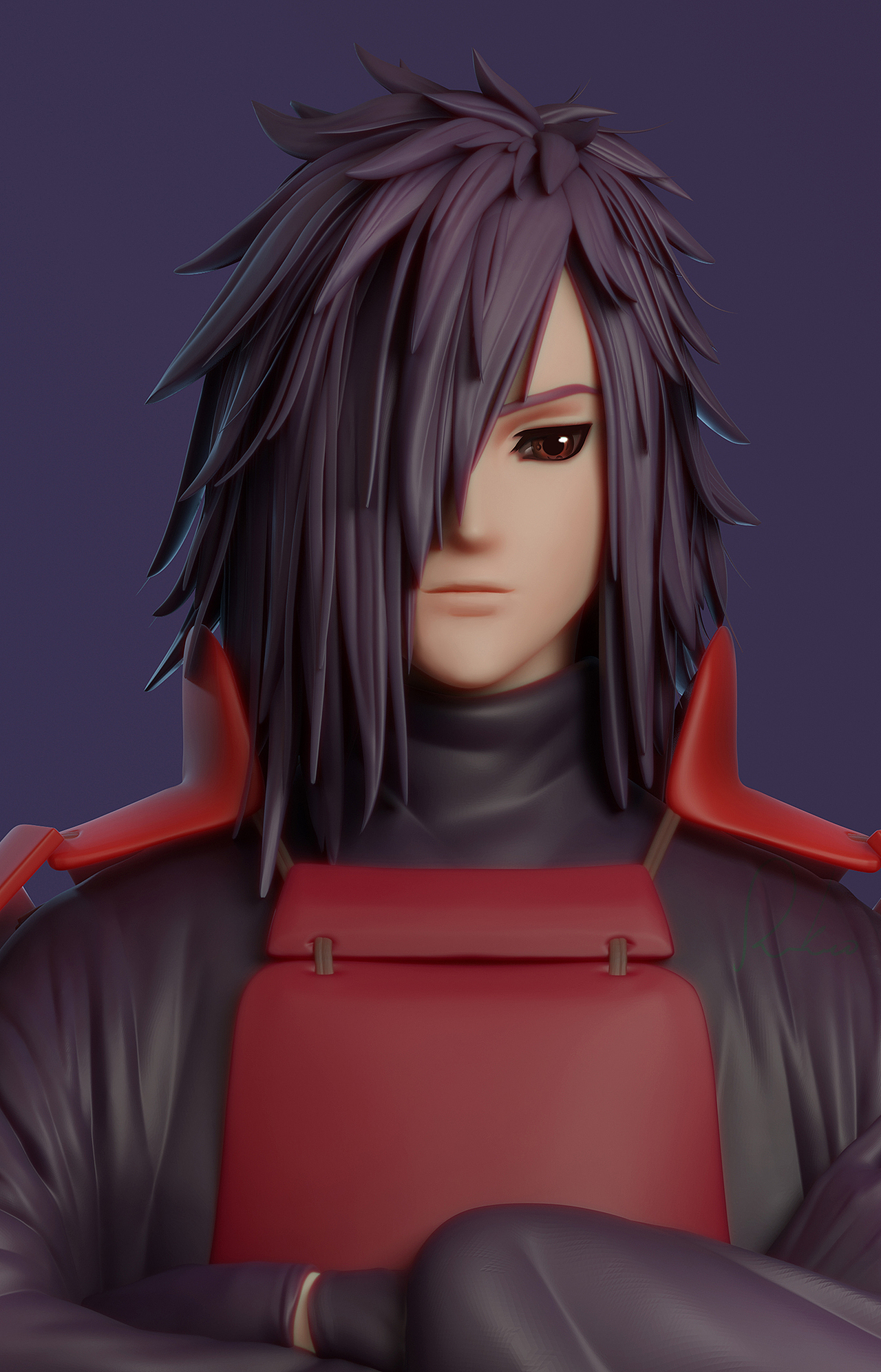 空闲画了张宇智波鼬,然后空闲就试了下3d化0|0|31原创作品/三维/人物