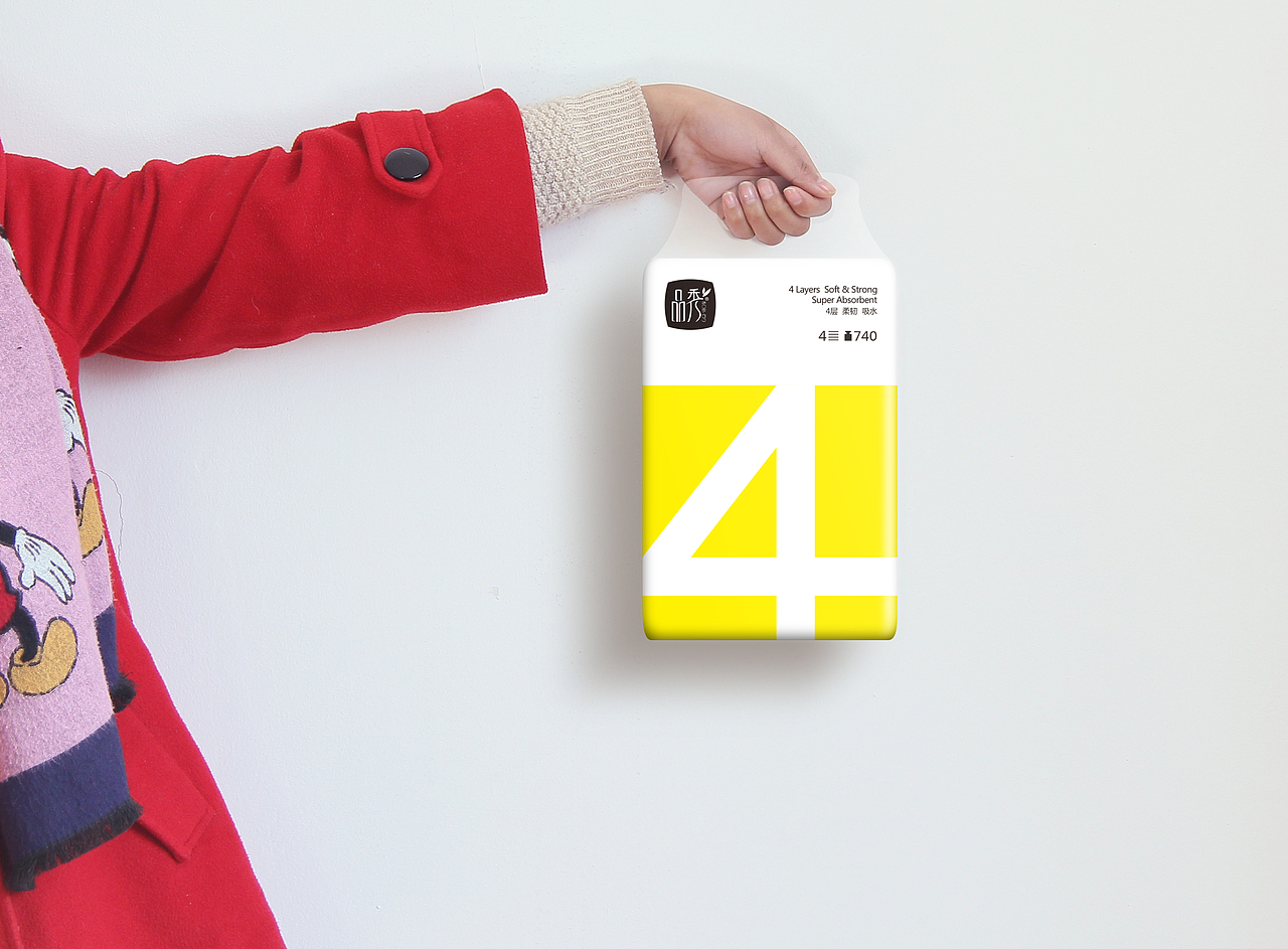 品秀精品4层卷纸系列包装形象设计