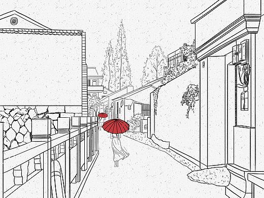 鄉(xiāng)鎮(zhèn)水墨風(fēng)海報（個人主頁-ZNTI4MDE2NDQ=） - 創(chuàng)作習(xí)作 - 站酷設(shè)計師硯辭YANCI原創(chuàng)素材 - 站酷ZCOOL