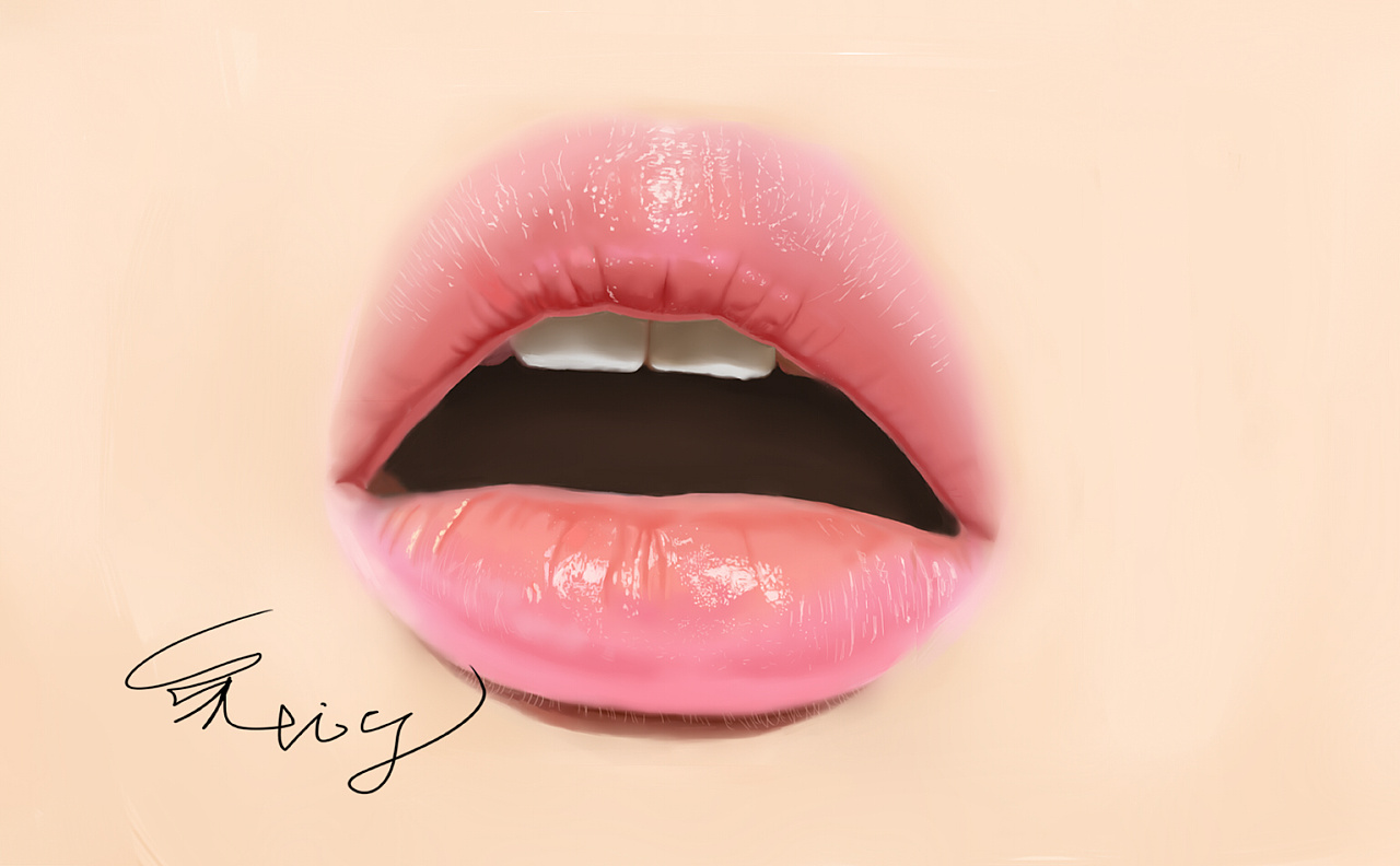 嘴唇|纯艺术|绘画|青柠檬彩铅画 - 原创作品 - 站酷 (ZCOOL)