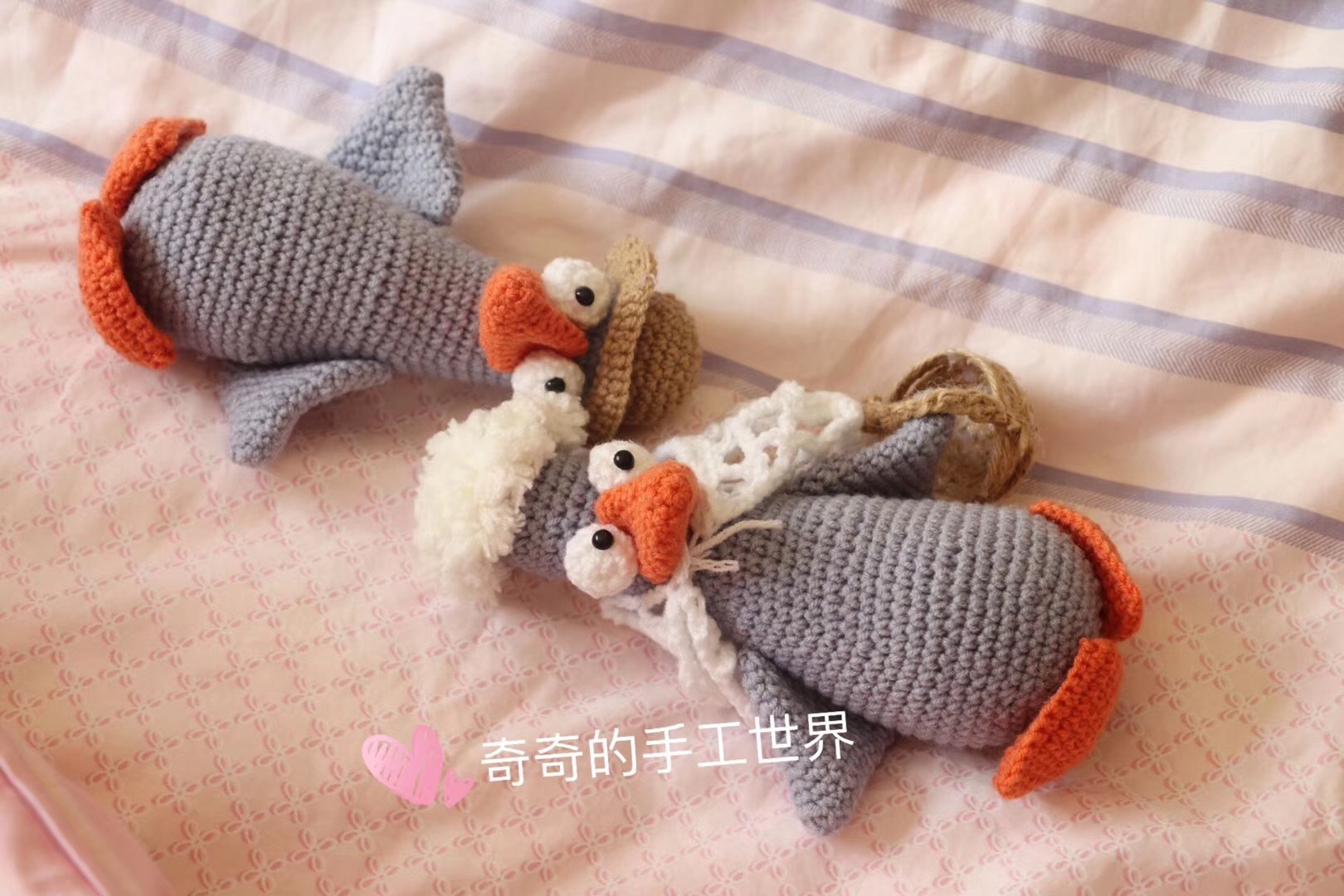 毛线编织玩偶图解之小金鱼的钩法图解-编织教程-编织人生