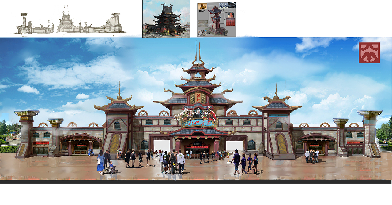 主题景观—大门篇（欧德小毕）（图ZNjM5Mjg3OTY=） - 景观设计 - 站酷设计师欧德小毕原创素材 - 站酷ZCOOL