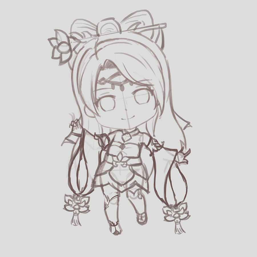 q版貂蝉附过程图顺带搭上吕布