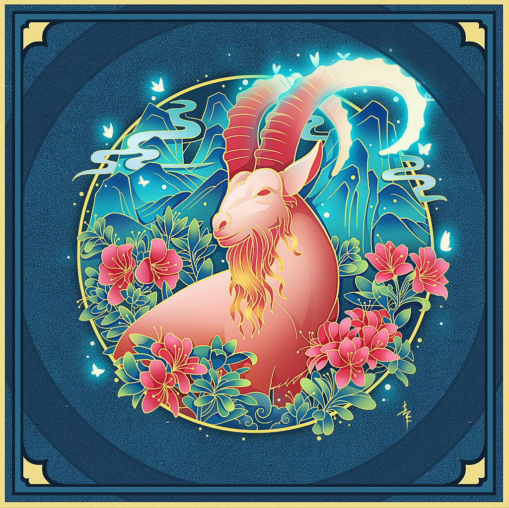 国潮插画十二生肖（图ZMjYyMjA1MTU2） - 创作习作 - 站酷设计师走尺原创素材 - 站酷ZCOOL