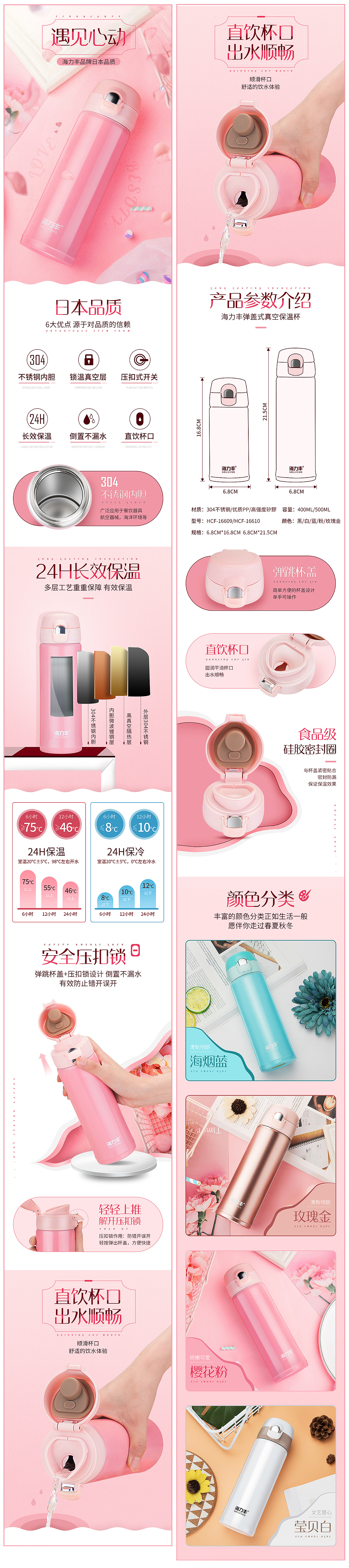 同款保温杯不同版本详情页（图ZMTI5MTQ4Mjc2） - 电商 - 站酷设计师西瓜果子壳原创素材 - 站酷ZCOOL