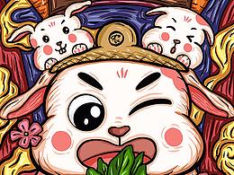 国潮风好运白兔