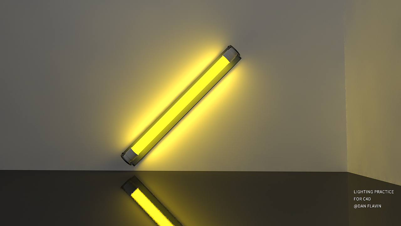 C4D 材质灯光日光灯练习1
