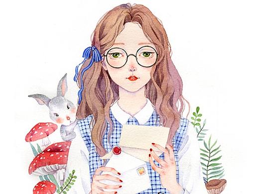 水彩插画——春天的来信