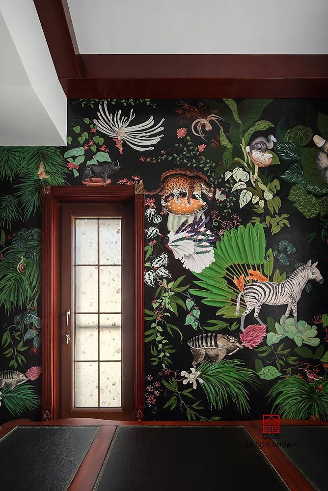 唐山金舍装饰万科红郡400平米别墅美式风格装修实景