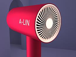 吹風(fēng)機(jī)-C4D建模渲染