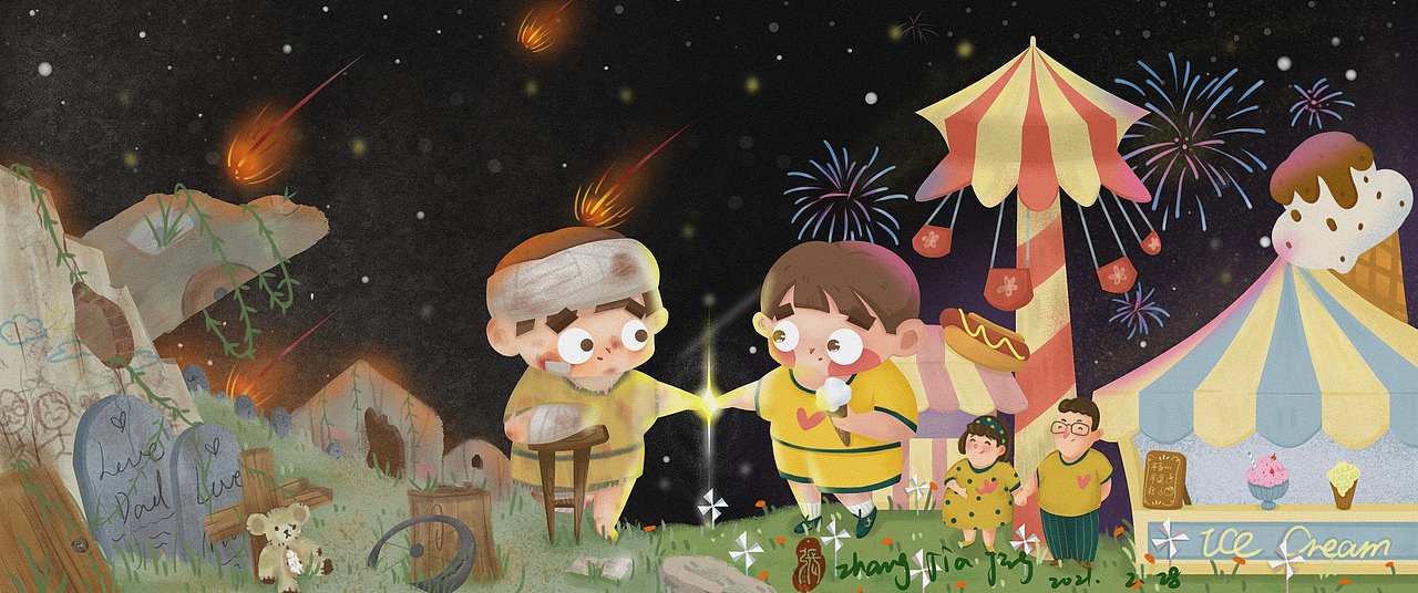 儿童插画系列（图ZMjg1MTI1OTY4） - 儿童插画 - 站酷设计师一條桃插画原创素材 - 站酷ZCOOL