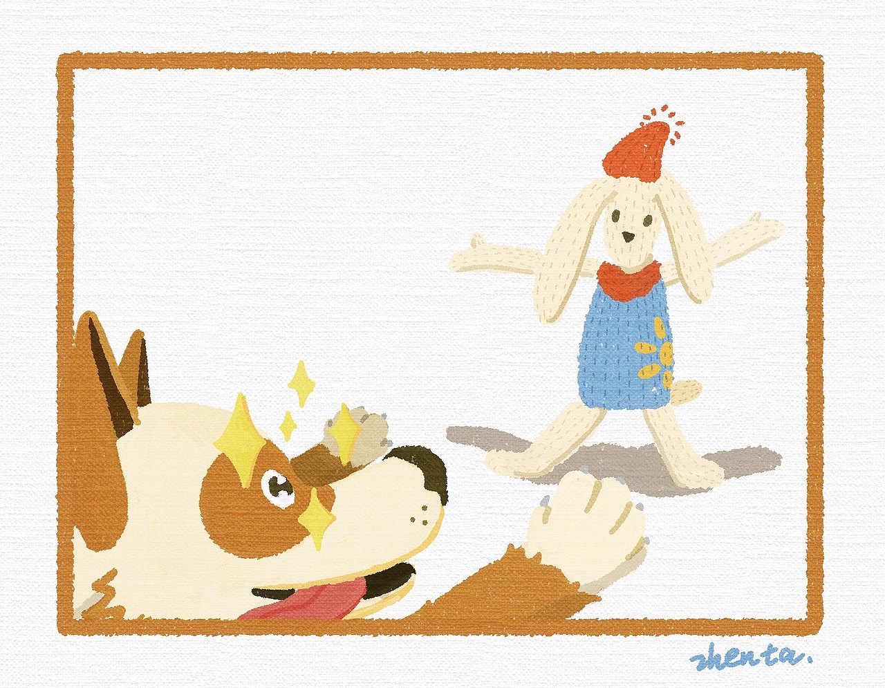 媳妇回老家狗子看他像是在看自己的玩具回来了一样。