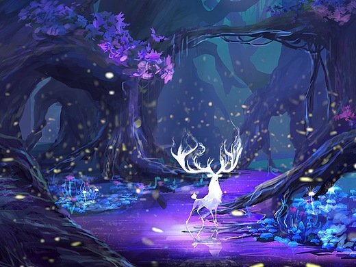 鹿在何方插画-创作习作4年前死亡之翼人设插画-游戏原画4年前那些赶