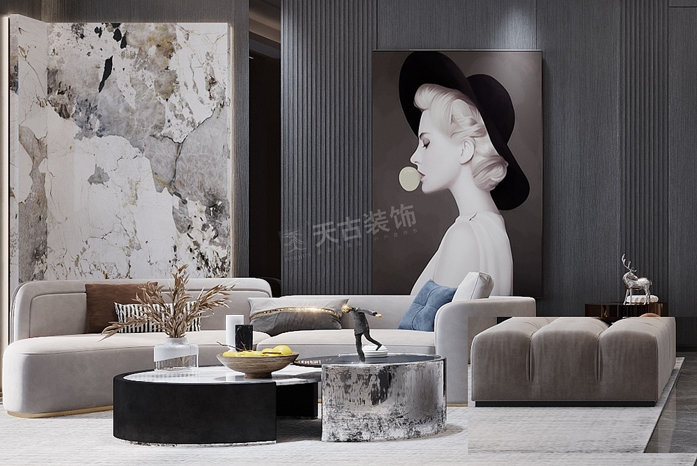 恒大御龙天峰花园洋房装修,现代简约风格设计效果赏析