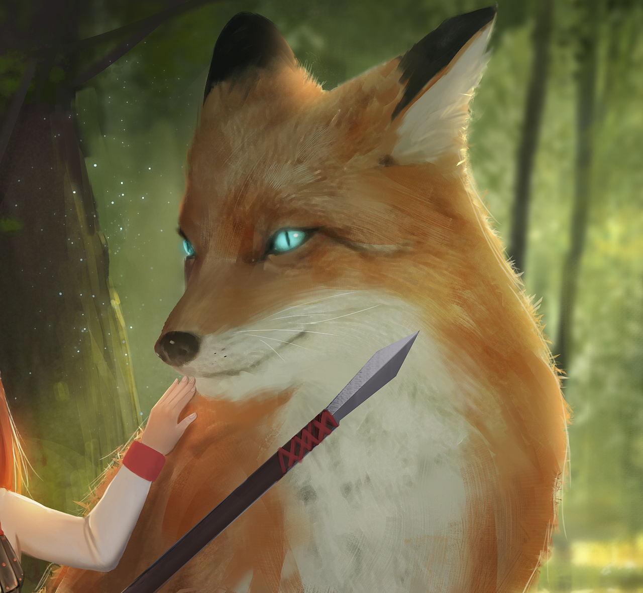 深山的狐狸少女（图ZMTYzNjM2OTQ0） - 创作习作 - 站酷设计师哈鲁酱l原创素材 - 站酷ZCOOL