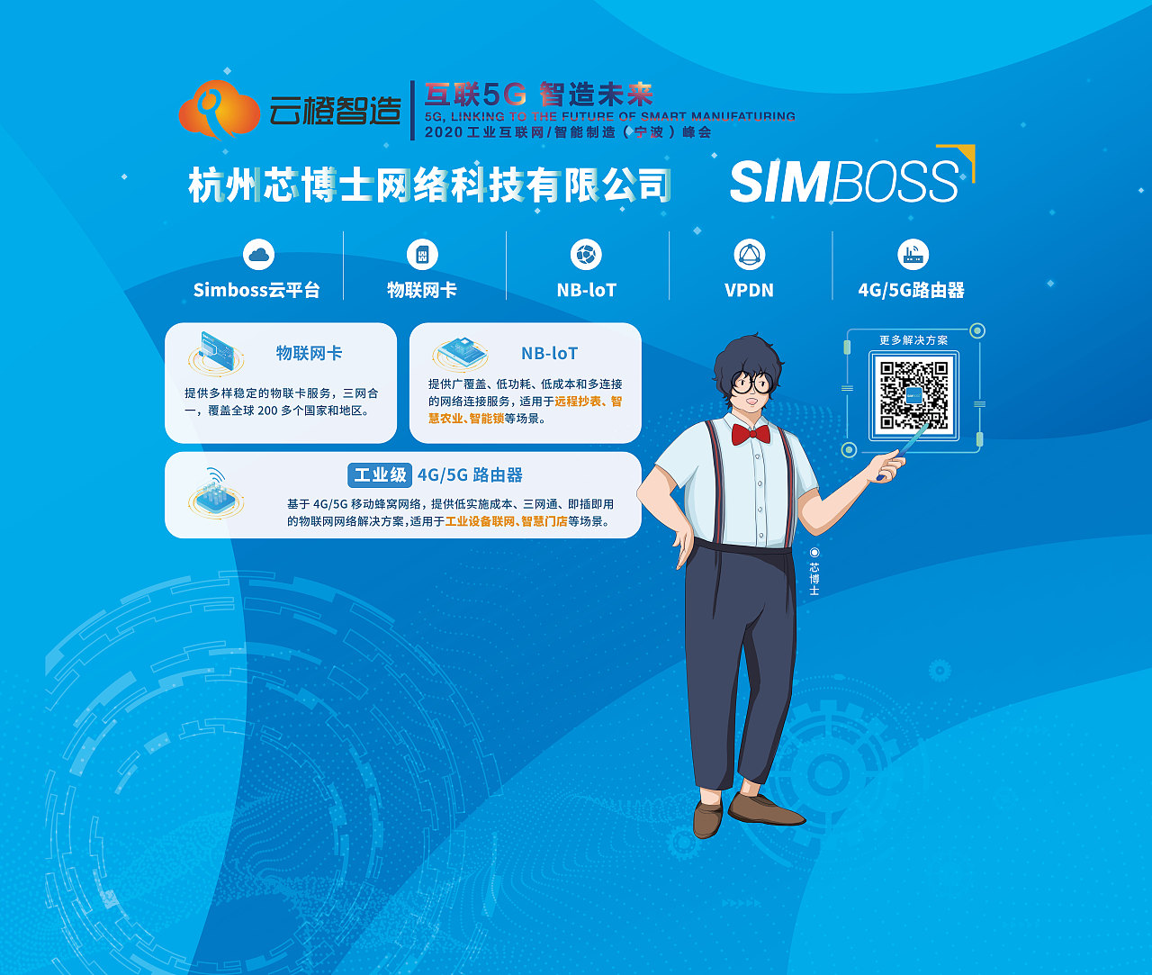 2020宁波工业互联网展展板设计