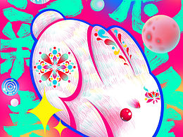 之前做的兔年海報