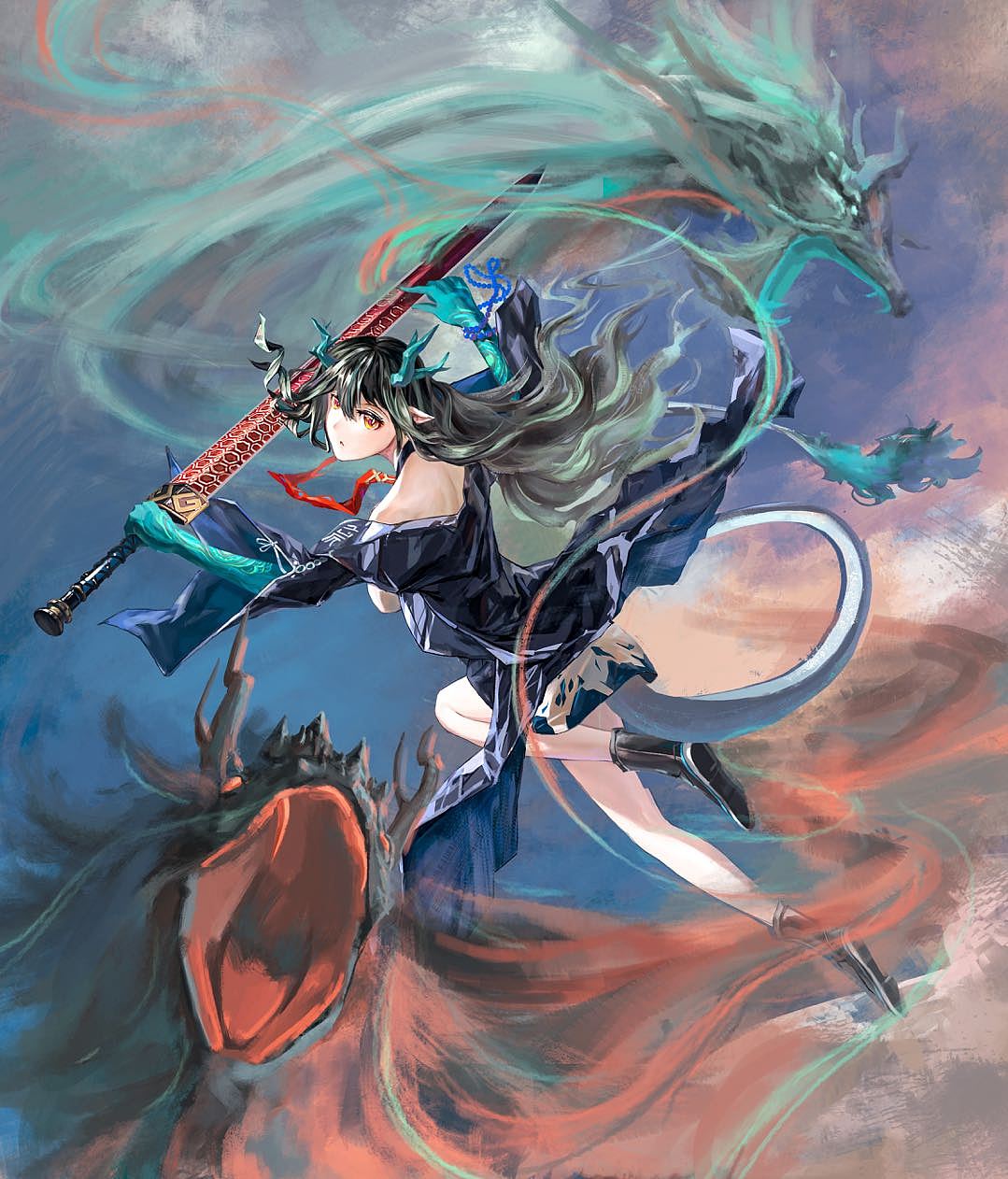 夕（图ZMjYxNjk0NTgw） - 艺术插画 - 站酷设计师YWBWY原创素材 - 站酷ZCOOL