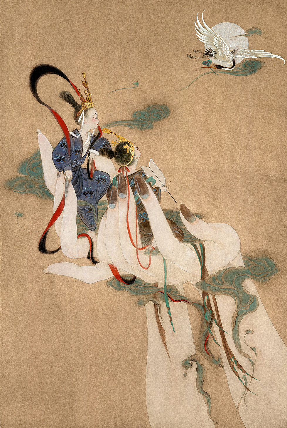 朝生暮死之四-望鹤（图ZMTE5NTU4NDUy） - 艺术插画 - 站酷设计师猫君大白原创素材 - 站酷ZCOOL