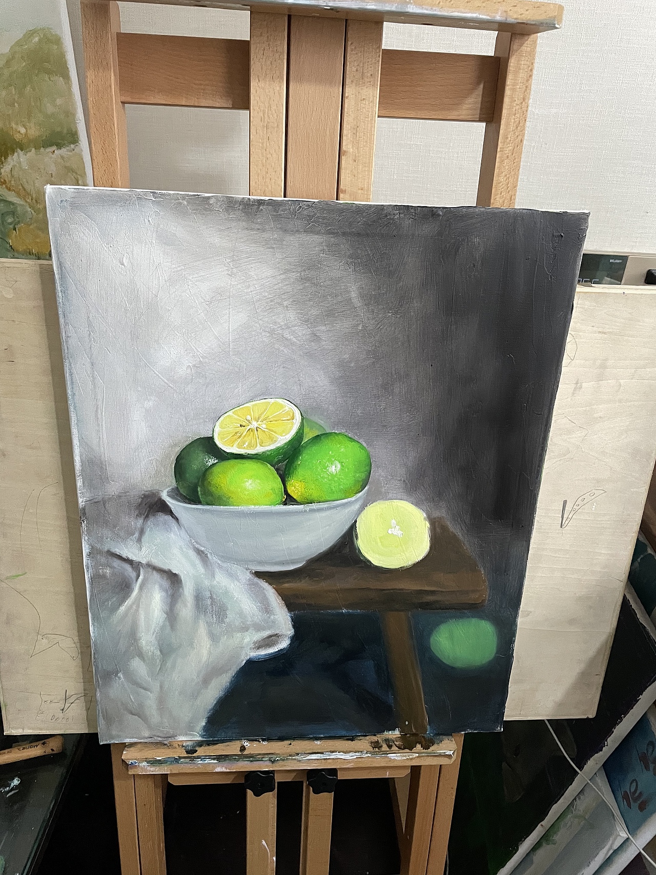 油画静物写生之酸柠檬（图ZMjk0ODc3Mjk2） - 绘画 - 站酷设计师天人右原创素材 - 站酷ZCOOL